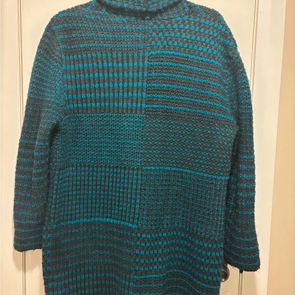 Desigual Teal and Black Knit Sweater - Picture 7 of 9